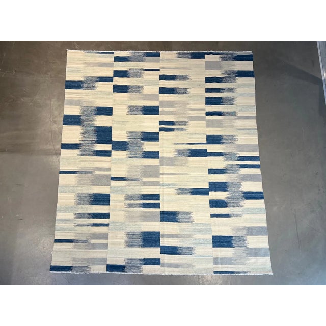 Traditional Tribal Flatwoven Wool Kilim For Sale - Image 3 of 4
