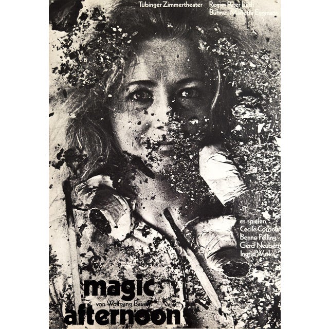 Magic Afternoon Original Theater Poster by Frieder Grindler, 1969 For Sale