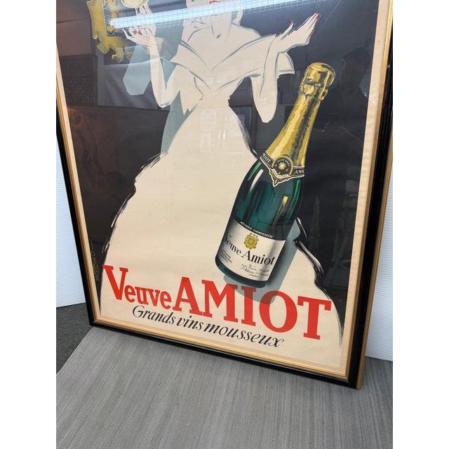 Glass Robert Falcucci for Veuve Amiot Advert Poster, 1929 For Sale - Image 7 of 12
