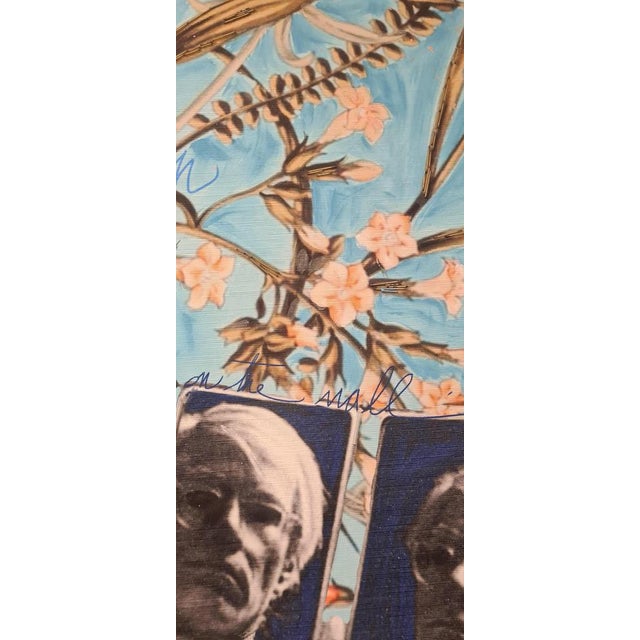 Blue Composition with Andy Warhol, 2000s, Mixed Media Canvas Print For Sale - Image 8 of 16