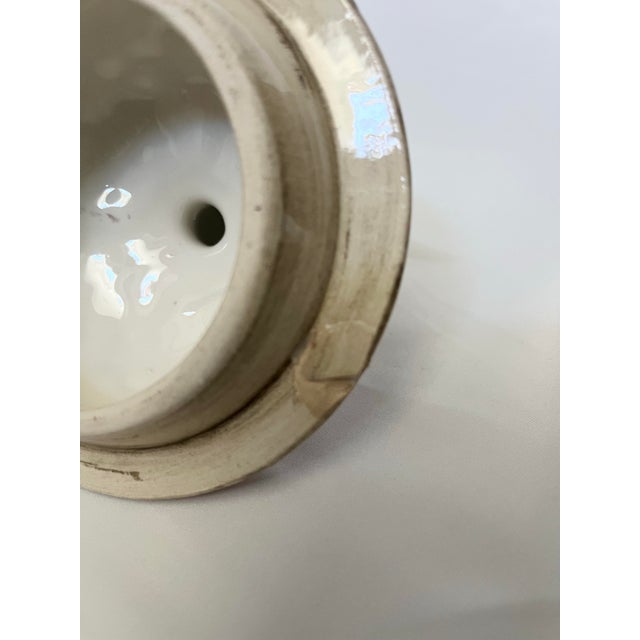 Cream Vintage Capodimonte Figural Jar With Lid – Hand-Painted Italian Ceramic For Sale - Image 8 of 12