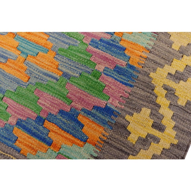 Rustic Turkish Hand-Woven Kilim Rug - 2'5'' X 3'1'' For Sale In New York - Image 6 of 9