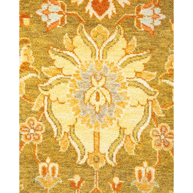 Traditional Mogul, One-of-a-Kind Hand-Knotted Area Rug - Green, 6' 2" x 9' 3" For Sale - Image 3 of 8