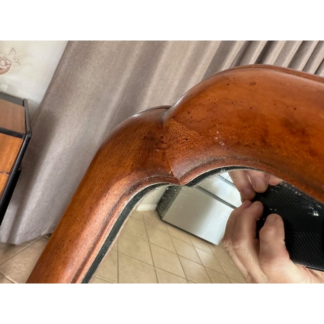 Brown Mid 20th Century Rectangle Walnut Widdicomb Wall Mirror For Sale - Image 8 of 12