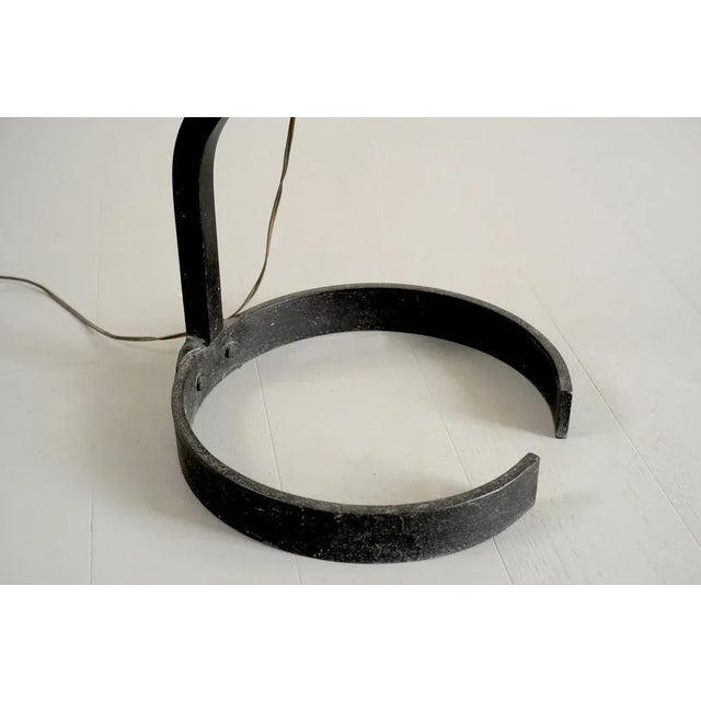 Black Modernist Floor Lamp in Wrought Iron, France, 1960s For Sale - Image 8 of 12