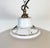 Mid-Century Modern Industrial White Enamel Factory Pendant Lamp, 1960s For Sale - Image 3 of 18