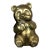Vintage Mid-Century Brass Panda Bear Eating Bamboo Home Decor Heavy Statue For Sale