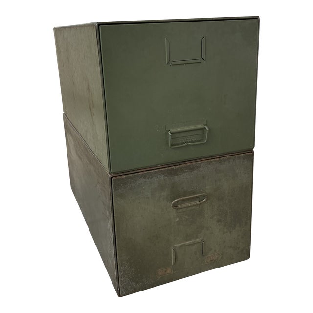 Vintage Industrial Metal Military File Chairish