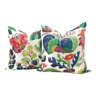 20" x 20" Decorative Pillow Cover Exotic Butterfly in Spring For Sale