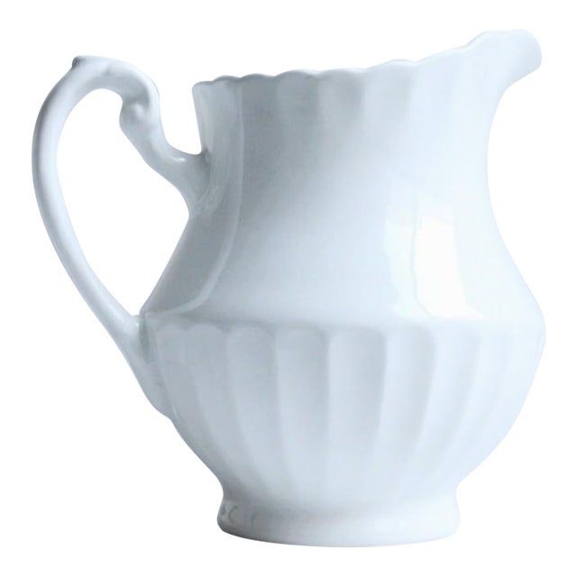 English J. & G. Meakin Ironstone Classic White Milk Pitcher 8oz For Sale
