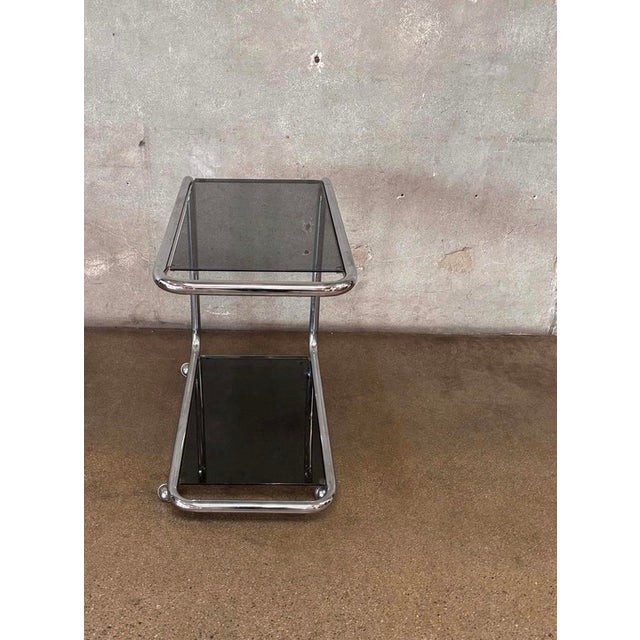 Vintage Italian Chrome Bar Cart For Sale - Image 9 of 10
