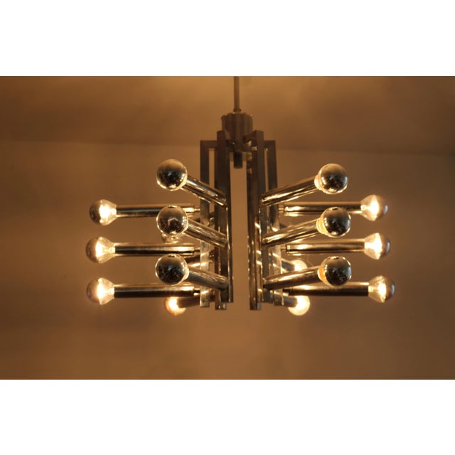 1970s Chrome Sputnik Orbit Chandelier from Cosack, 1970s For Sale - Image 5 of 8