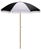 Black Gallo 6.5 Ft Beach Fringed Umbrella, Black Cabana Stripe For Sale - Image 8 of 8