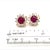 Natural Ruby Diamond Earrings 14k Yellow Gold 2.20 TCW Certified For Sale - Image 11 of 16