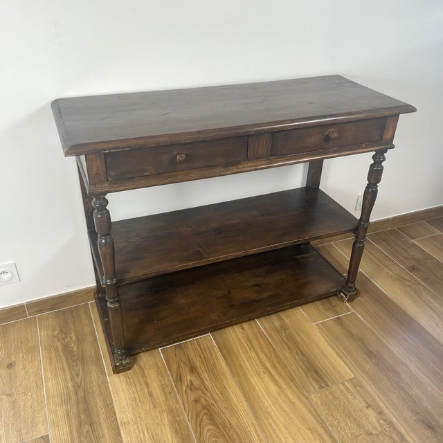 Vintage Wood Console Table, 1920s For Sale - Image 9 of 18