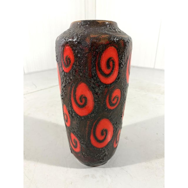 Vintage West German Floor Vase in Fat Lava from Scheurich, 1960s For Sale - Image 4 of 12
