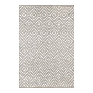 Dash & Albert by Annie Selke Diamond Platinum/White Indoor/Outdoor Rug, 9' 6" x 13' 6" For Sale