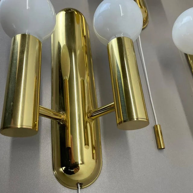 Space Age Brass Wall Lights from Sölken Lights, Germany, 1980s, Set of 2 For Sale - Image 14 of 18