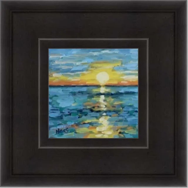 Wood Coastal Sunsets — Seascape, Sunset (Original Oil Painting) For Sale - Image 7 of 8