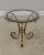 Italian Gold Finish Iron Base Round Glass Top Lamp Table For Sale - Image 13 of 13