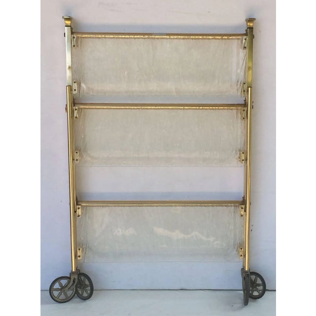 Mid 20th Century French Collapsible Drinks Cart of Acrylic For Sale - Image 5 of 11