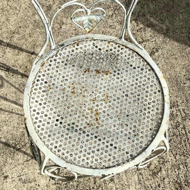 Vintage Boho Wrought Iron Strawberry Patch Dining Chairs - Set of 4 For Sale - Image 10 of 10