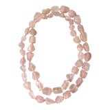 Vintage Rose, Quartz Hand Tied Beaded Necklace, 32 Inches For Sale