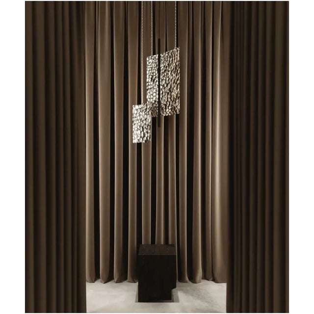 Gray Modern Ceiling Pendant Light Led Panel Lamp Anisotropy, Medium For Sale - Image 8 of 10