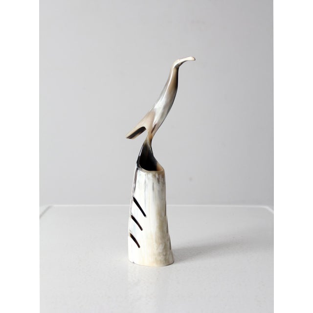 Vintage Polished Bird Sculpture For Sale - Image 6 of 11