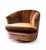Vintage 1970s Handcrafted Charles Schneider Mid Century Modern Channel Back Swivel Chair For Sale - Image 9 of 12