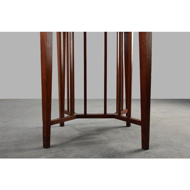 Brown Arts and Crafts Oak Side Table, United Kingdom, 1900s For Sale - Image 8 of 17