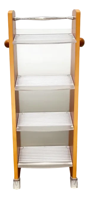 Postmodern CD Rack Tower in Wood, Metal and Plastic from Ezech, 1980s