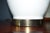 Mid-Century White Table Lamp With Sculptural Gilt Handles (Hollywood Regency) For Sale - Image 4 of 5