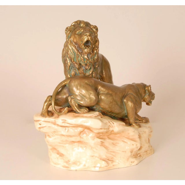 Antique Viennese Porcelain Group of Lions by Th. Schoop For Sale - Image 5 of 18