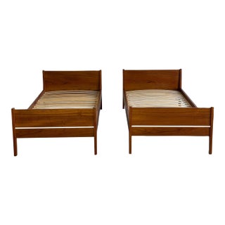 Teak Twin Beds Set of 2 Danish Mid-Century Modern 1960s For Sale