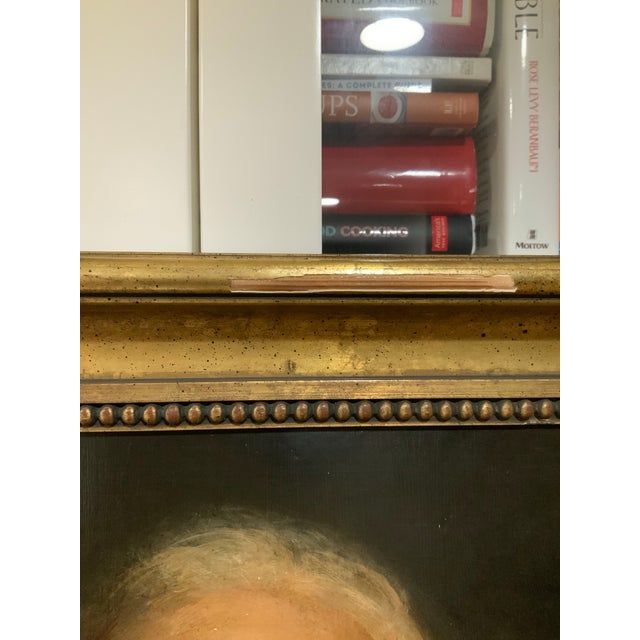 Antique 19th Century Oil Portrait of a Gentleman in Heavy Gilt Frame – Victorian Marouflage Painting For Sale - Image 10 of 12
