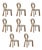 Mary Dining Chairs by Ottiu, Set of 8 For Sale
