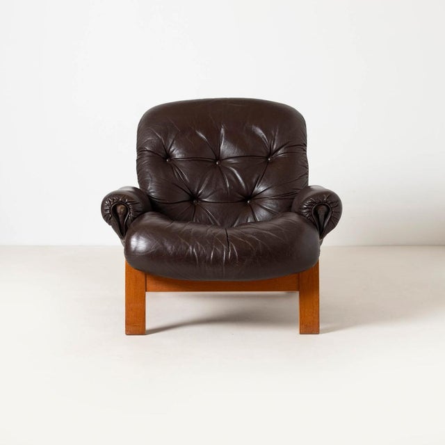 Ry Wing Lounge Chair by Elsa and Nordahl Solheim for Rybo Mobler, Norway, 1970s For Sale - Image 4 of 7