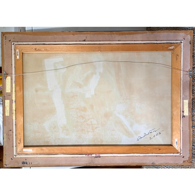 Textile Large Vintage Painting Celebrating the Tango For Sale - Image 7 of 7