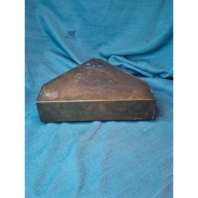 Rare 19thC Moroccan Brass Hanukkah Menorah Hand-Repoussé Maghrebi Judaica Oil For Sale - Image 4 of 17