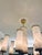 2020s Jean-Louis Denoit for Baker Modern Satin Brass and Alabaster Sodalite Chandelier For Sale - Image 5 of 5