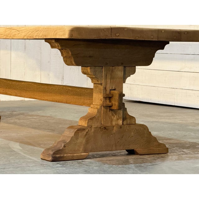 Large French Oak Farmhouse Dining Table, 1920 For Sale - Image 6 of 18