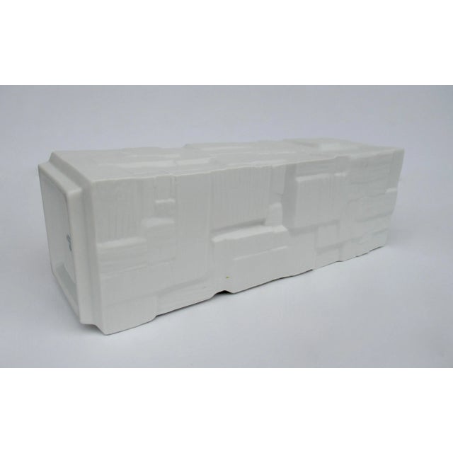 C.1960's Mid-Century Modernist-Style, Heinrich Fuchs Monumental Matte White Porcelain Brutalist-Style Vase For Sale - Image 9 of 13