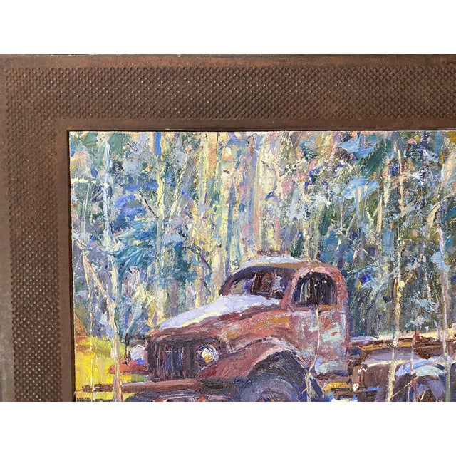 2020s "Retired for Years" ~ Lorie Batson, Original Oil Painting. Captures a Frozen Moment in Time, Reclaiming Rustic Beauty. For Sale - Image 5 of 10