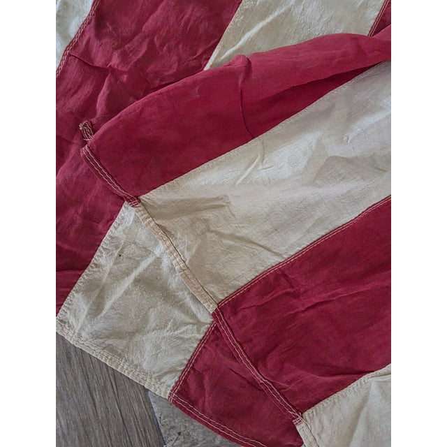Blue Early 20th C Cotton American Flag With Patina For Sale - Image 8 of 18