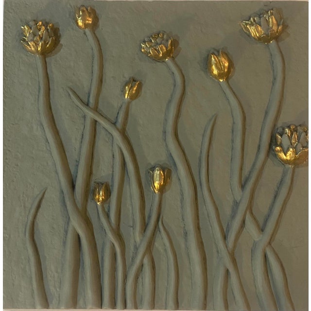 Late 20th Century Vintage Wall Plaque With Foliate Relief For Sale - Image 5 of 8