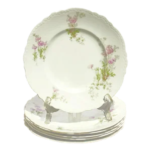 Antique Alfred Meakin English Porcelain Plates, Set of 6