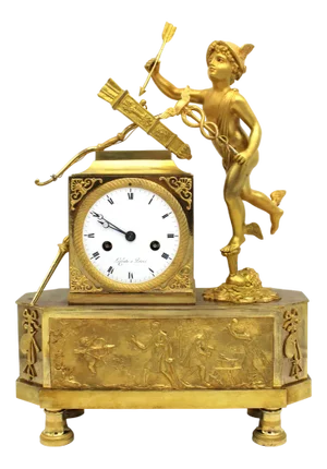 19th Century Em Gilt Bronze Pendulum Clock