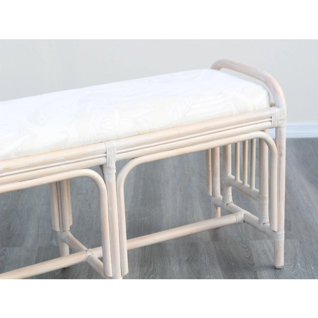 1980's Bamboo Bench For Sale - Image 4 of 6