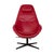 Set of Cocoon Armchair and Ottoman in Red Leather from Varier For Sale - Image 14 of 18